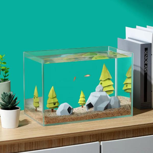 5 In 1 Ultra Clear Glass Fish Tank, Rimless Low Iron Aquarium