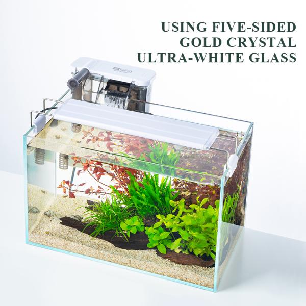 5 In 1 Ultra Clear Glass Fish Tank, Rimless Low Iron Aquarium