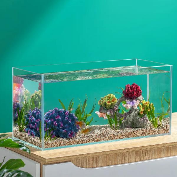 5 In 1 Ultra Clear Glass Fish Tank, Rimless Low Iron Aquarium