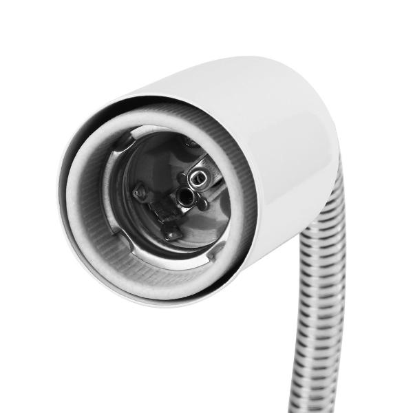 UVB Light Bulb Reptile Ceramic Heat Lamp Pet Heating Bulb Holder Clamp Lamp Fixture Heating Light Lamp for Reptiles, Aquarium Turtle Light Adjustable Habitat Lighting Stand – white (with UVB 3.0 25W Lamp)