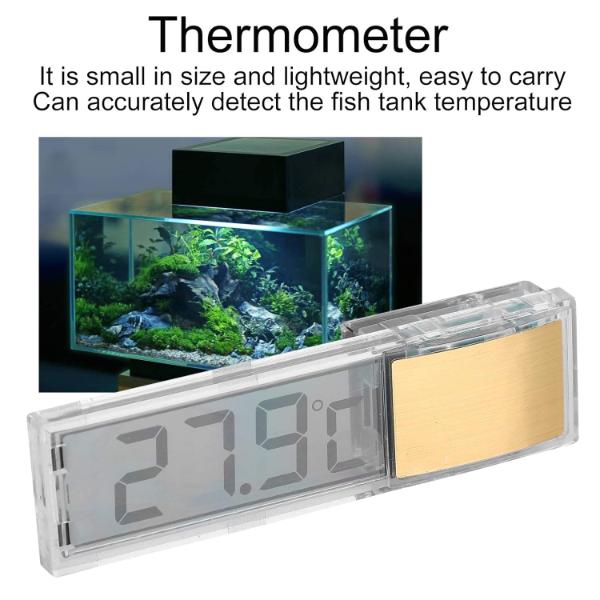 3D Perspective LCD Digital Thermometer Aquarium and Ambient