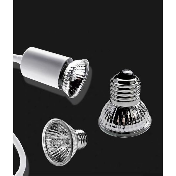 UVA UVB Light Bulb Reptile Ceramic Heat Lamp Pet Heating Bulb Holder Clamp Fixture Heating Light Lamp for Reptiles, Aquarium Turtle Light Adjustable Habitat Lighting Stand