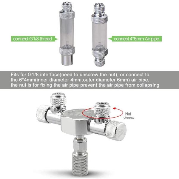 CO2 Splitter Fine Adjusting Valve 2/3/4 Way Outlets