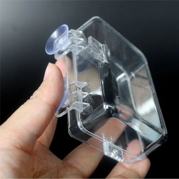 Nomoypet Translucent Plastic Food Water 2 in 1 Reptile Feeding Bowl Mealworm Anti-Escape Feeder for Tortoise Gecko Snakes Chameleon