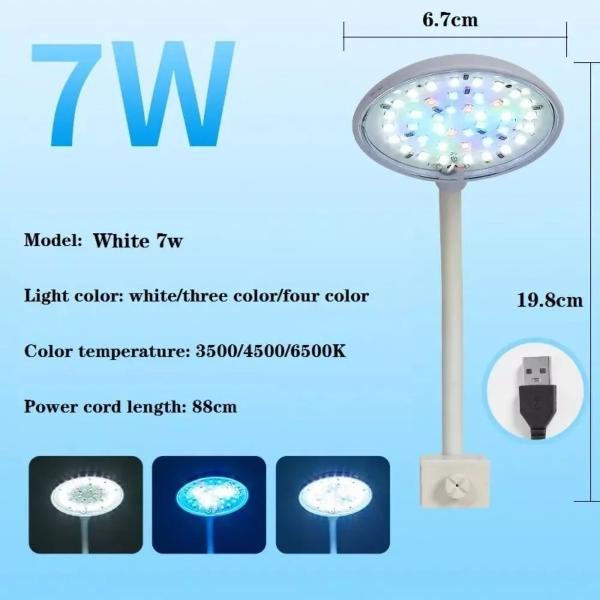 Aquarium LED 7W USB Clip on Lamp 3 Modes