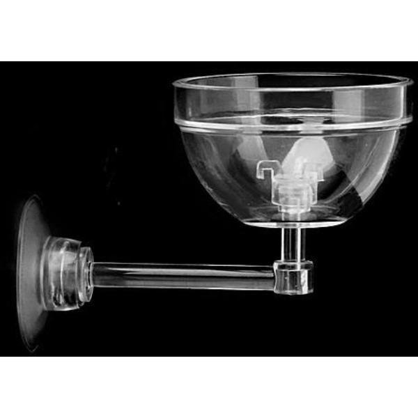 Aquatic Plant Pot Crystal Bowl Holder with Suction Cup for Aquarium Fish Tank Home Decorations