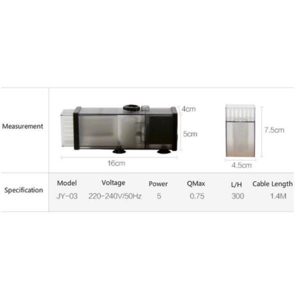 SUNSUN Surface Skimmer 300L/hr 5W JY-03