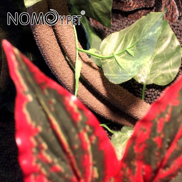 Reptile Plants Hanging Terrarium Plant Bend Branch Jungle Vines Flexible Plastic Boston Climbing Leaves with Suction Cup for Bearded Dragons Lizards Geckos Pets Tank Habitat