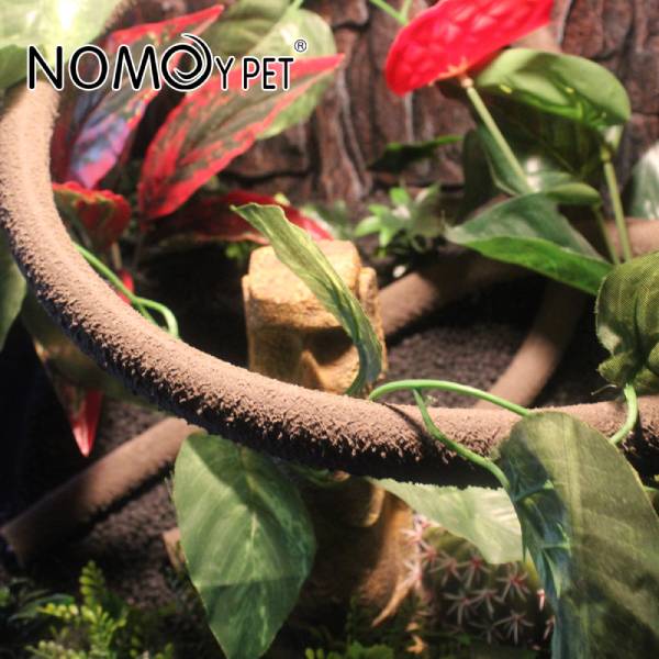 Reptile Plants Hanging Terrarium Plant Bend Branch Jungle Vines Flexible Plastic Boston Climbing Leaves with Suction Cup for Bearded Dragons Lizards Geckos Pets Tank Habitat