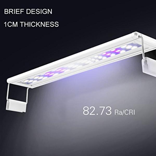 High Quality Extensible Aquarium Fish Tank LED Super Bright Light Planted Reef Coral Marine Lamp Lighting Clip-on Lamp – Suitable Tank Size: 60-70cm