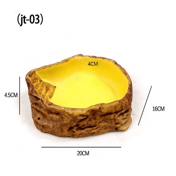 Reptile Water Bowl Terrarium Water Dish Food Feeding for Amphibian