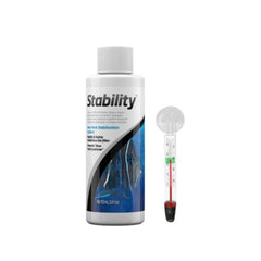 Seachem Stability Aquarium Water Conditioner 100ml – with FREE Short Glass ThermometerSeachem