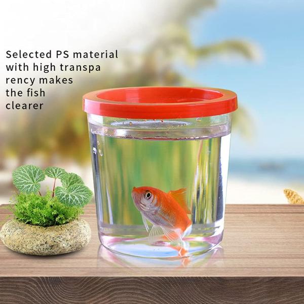 Small Fish Tank Cup for Betta Random Color (7x8cm) 5pcs