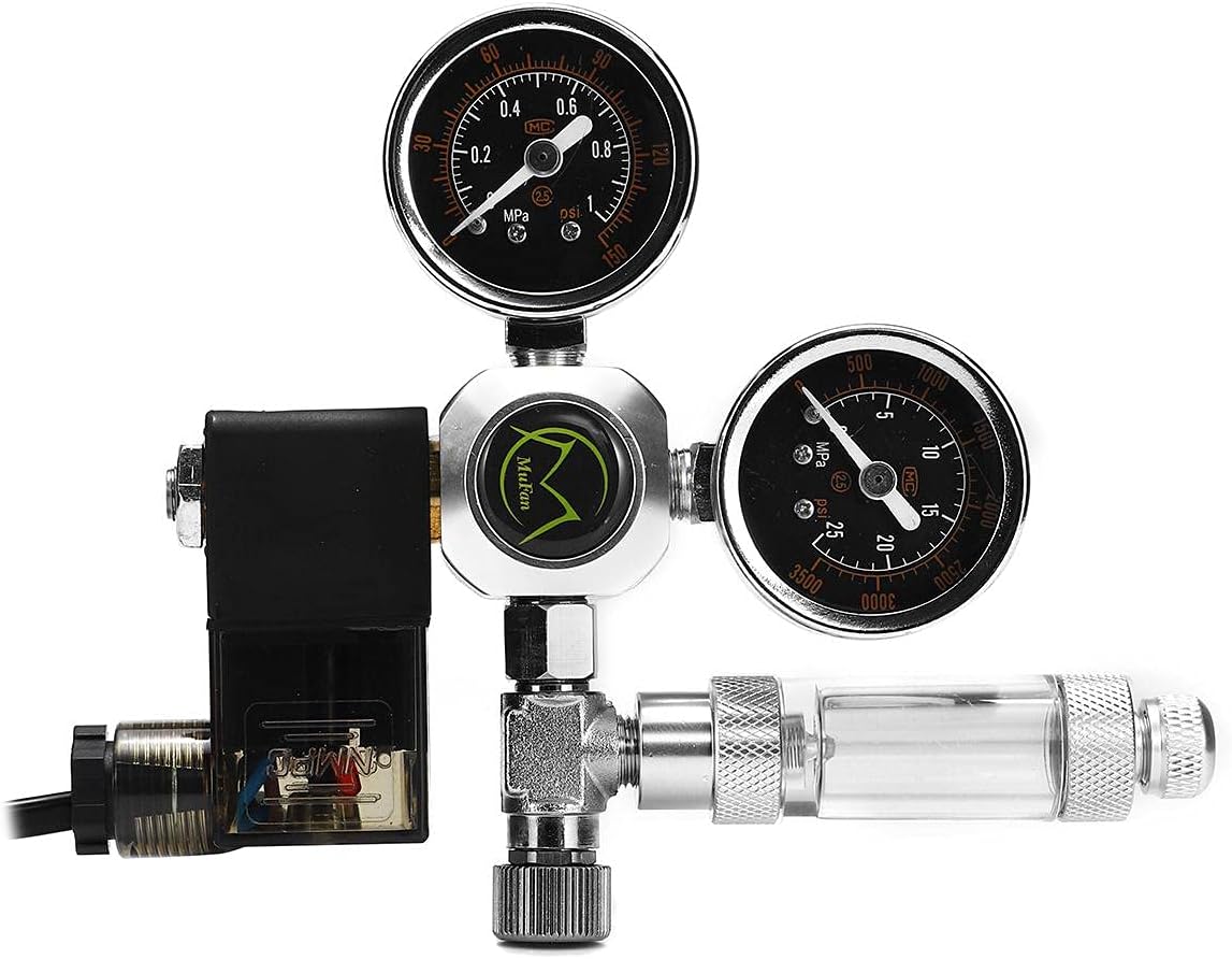 MUFAN Co2 Regulator with solenoid W21.8 and G5/8