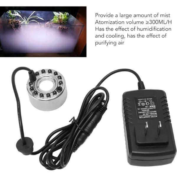 Ultrasonic Mist Maker Silver with Light