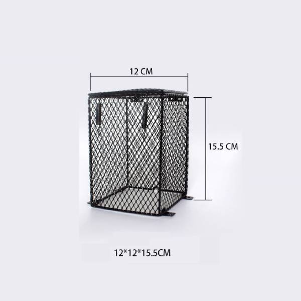 Pet Reptile Anti-Scald Lamp Mesh Cover Round Square Day Night Ceramic Light Bulb Heating Lampshade