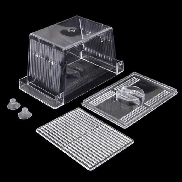 Aquarium Fish Tank Small Hatchery Breeder Box 12 x 7 x 7cm