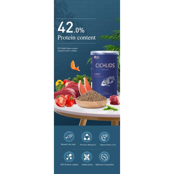 Cichlid Top Fish Food 100g and 260g Rich in Calcium and Vitamins
