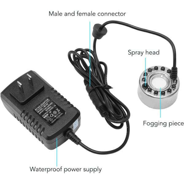 Ultrasonic Mist Maker Silver with Light