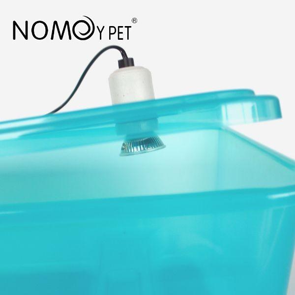 NOMOY White Ceramic Lamp Head for Reptile Lizard Snake Gecko with Black Wire