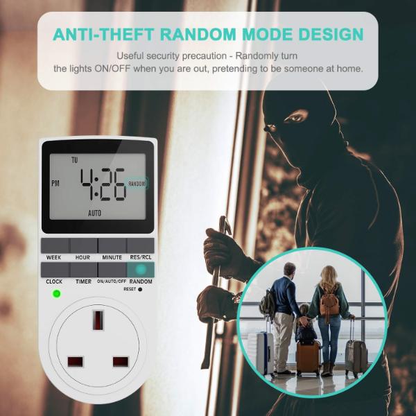 Multi Timer Plug Digital Timer Plug, Electrical Programmable Plug Timer Switch With Tim ...