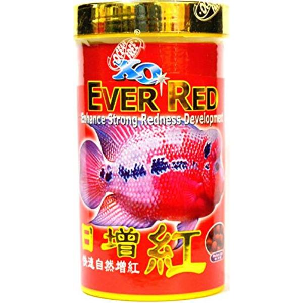 OCEAN FREE XO EVER RED Enhance Strong Redness Development and HUMPY HEAD Increase head Growth And Shape Flowerhorn cichlid fish food 120g