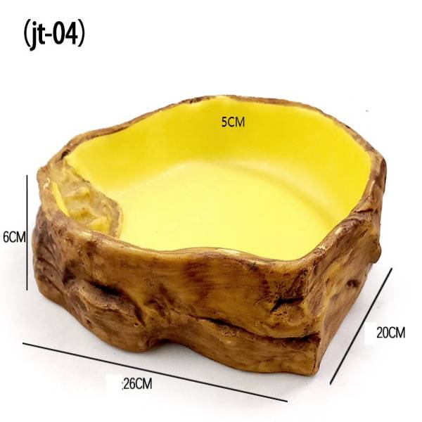 Reptile Water Bowl Terrarium Water Dish Food Feeding for Amphibian