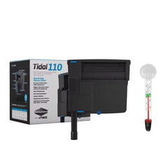 Seachem Tidal 110 Hang-On Filter (UK Plug) – 2000 L/H Aquarium Power Filter with FREE Short Glass Thermometer