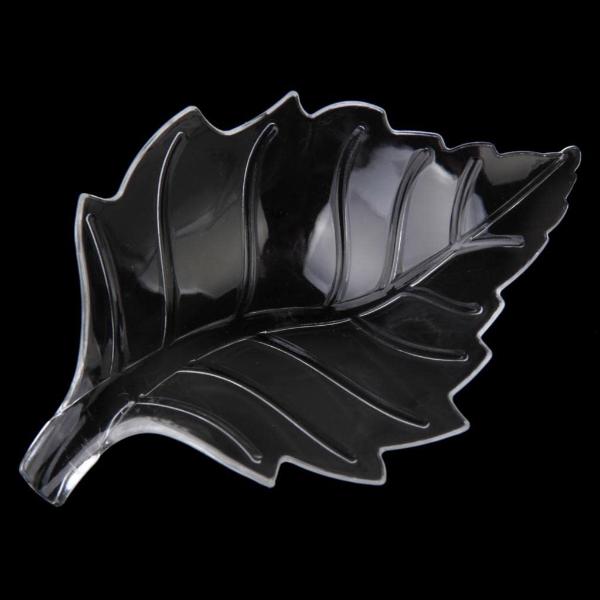 Acrylic Leaf Feeding Dish Clear Water Food Bowl