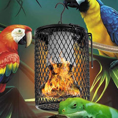 Winter Heating Reptile Heat Lamp, Hanging Birds Cage Heater with Anti-Bite Iron Tube, Infrared Ceramic Pet Heater for Chicken Lizard Brooder Coop Aquarium