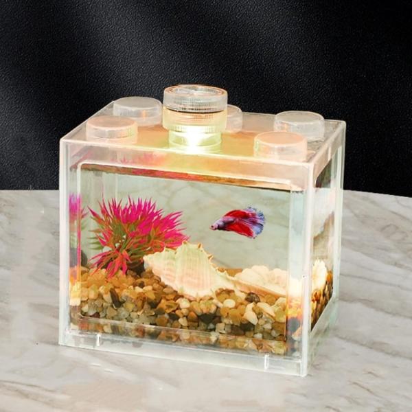 Small Betta Fish Tank  (Size) 12 x 8 x 10cm