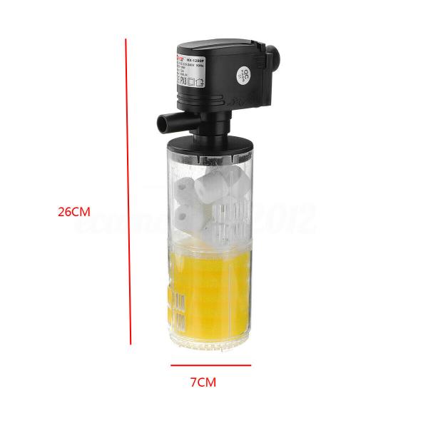 Aquarium Internal Filter Yellow 18W 1280F