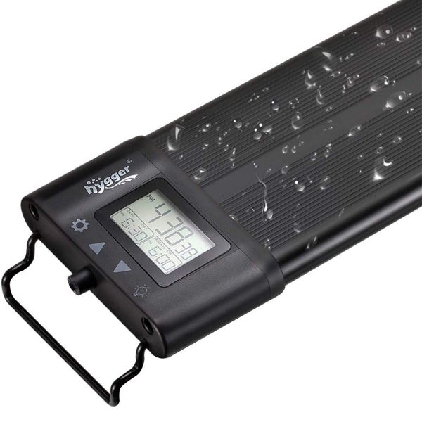 Hygger Auto On Off LED Aquarium Light Extendable 12-17 Inches 7 Colors Sunrise Sunset Full Spectrum Light Fixture for Freshwater Planted Tank Build in Timer