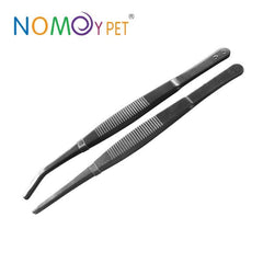 NOMOY PET Stainless Steel Reptile Feeding Tweezers (Straight & Bent Variants)