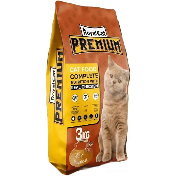 B&K RoyalCat Premium Cat Food Nutrition with Mixed Flavors 3kg