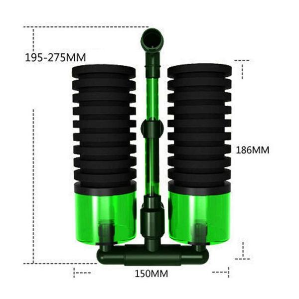 QANVEE Biochemical Sponge Filter Double Head QS-200A and QS-100A