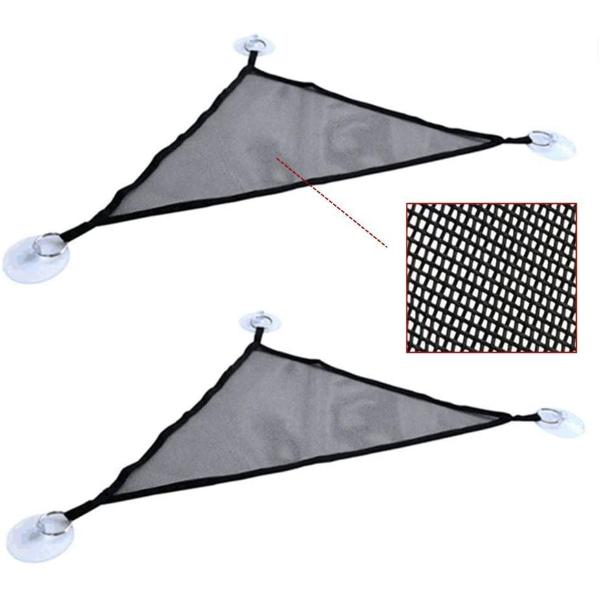 Reptile Hammock Lounger Resting Hanging Mesh Net & Ladder Accessories Set for Bearded Dragons Anole Geckos Lizards (Triangle, 48 x 38 x 38 CM, 2 Pack)
