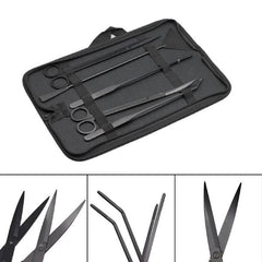 Aquarium Aquascaping Tool Set – 5pcs Black with Bag