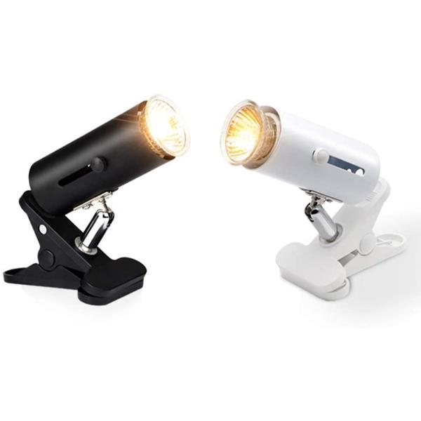 Lamp Holder Stand Lights Bulbs Heat for Reptiles Tanks, Turtle Adjustable and Rotates Black and White