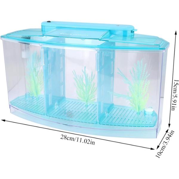 Isolation Acrylic Small Aquarium with 2 Color Lighting