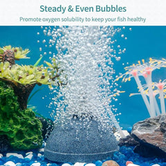 Aquarium Carborundum Air Stone 6 cm Provides Oxygen Circulation (3 Sizes)