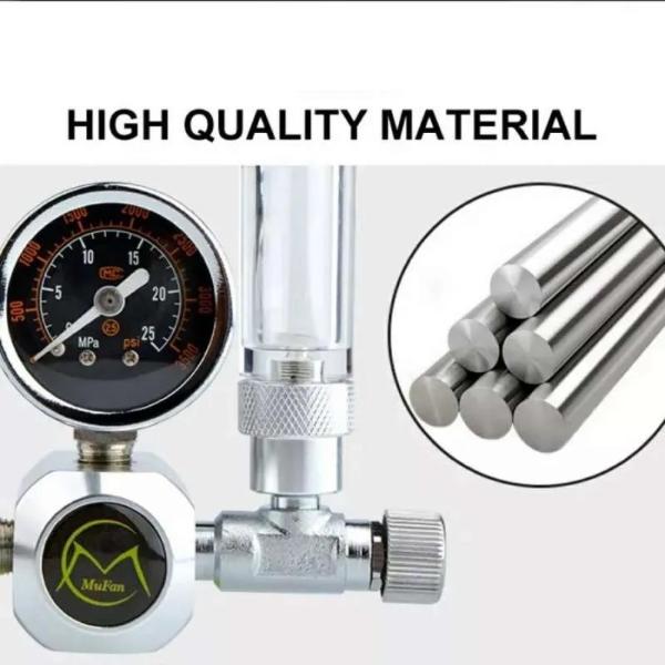 Mufan Double Co2 Regulator with Dual Bubble Counter