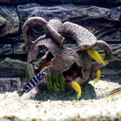 Broken Vase Pot Fish Shrimp Hiding Cave Aquarium Ornament Decor 15x11x15cm