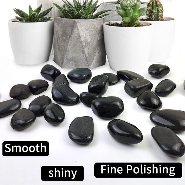 B&K Decorative Ornamental River Black Natural Stone 1Kg