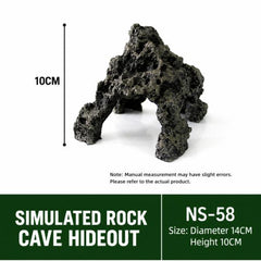 NOMOY PET Simulated Rock Cave Hideout NS-58 – Resin Shelter for Reptiles