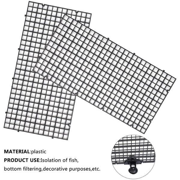Aquarium Fish Tank Divider Plastic Grid Divider Sucker Filter Bottom Isolation Board for Mixed Breeding Fish