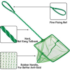 Large Fish Net with Handle Fish Green (3 Sizes)