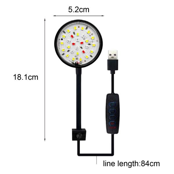 Aquarium LED 7W USB Clip on Lamp 3 Modes