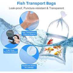 Fish Plastic Pouch Bags For Aquarium Fish– 100 Pcs Pack