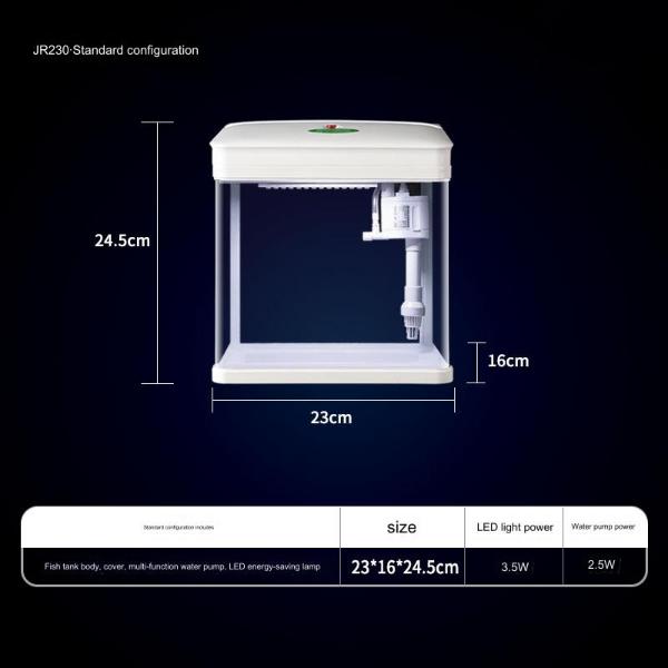 Desktop Ecological Tank Glass Self-Circulating Fish Tank